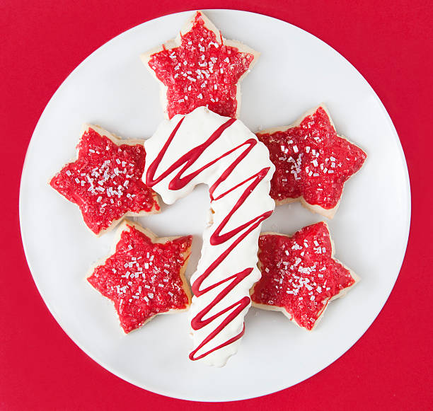 Plate of cookies stock photo