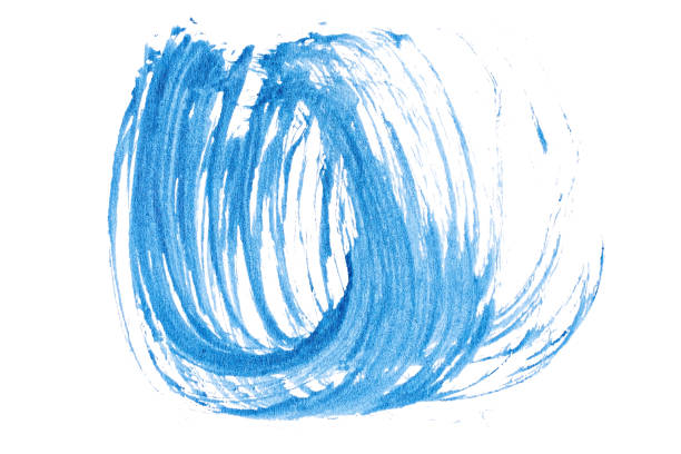 istock blue abstract watercolor paint brush stroke texture isolated on white background for logo and banner. design, creative, and illustration. 1358756973
