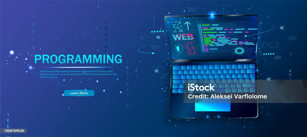 Software Web Development Programming Concept Abstract Programming ...