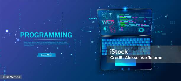 Software Web Development Programming Concept Abstract Programming ...