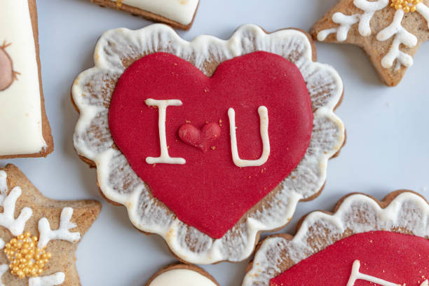 istock Heart shape cookies on the table 1358767043