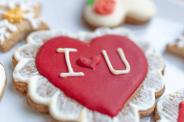 istock Heart shape cookies on the table 1358767056