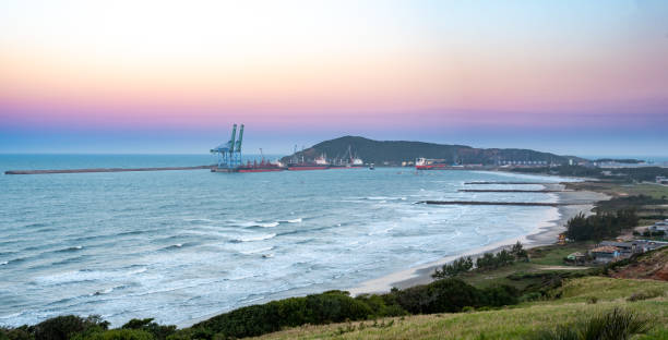 istock Imbituba Harbor seen from Praia do Porto Beach 1358767920