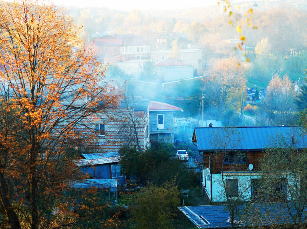 Tarusa at autumn time landscape background