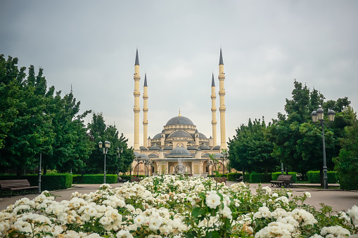 Central Mosque Heart of Chechnya named after Akhmat Kadyrov in Grozny