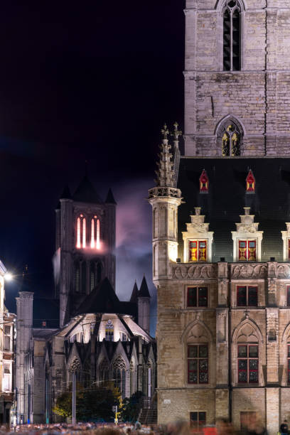 istock Saint Nicholas Church is on fire 1358776157