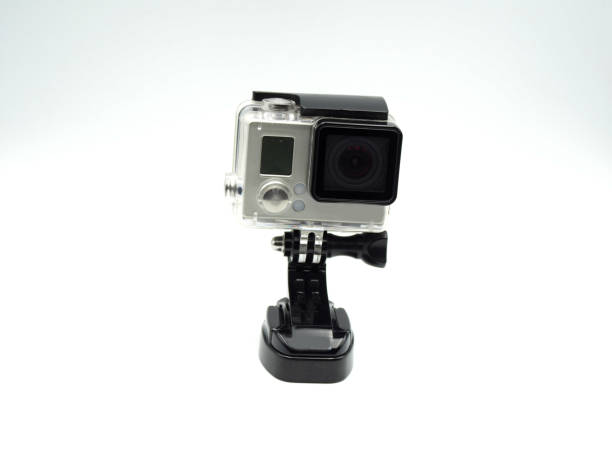 istock Studio shot of Action Camera on white background 1358780245