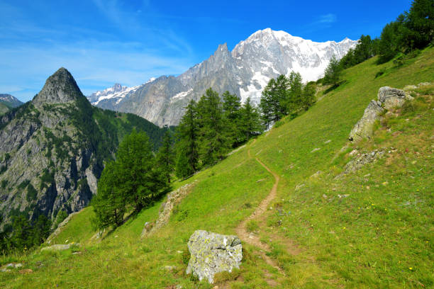 istock View on Mont Blanc ( Monte Bianco ),  Aosta valley, Italy. 1358781120