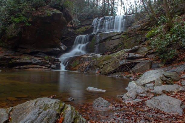istock Scenic waterfall in the North Carolina mountains 1358783984