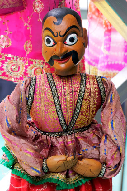 istock Rajasthani puppetry art is called as Kathputli, Kathputli is a string puppet theatre, native to Rajasthan, India 1358788383
