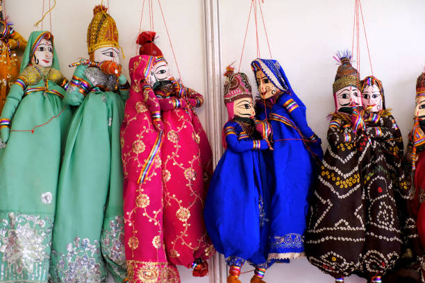 istock Rajasthani puppetry art is called as Kathputli, Kathputli is a string puppet theatre, native to Rajasthan, India 1358789046