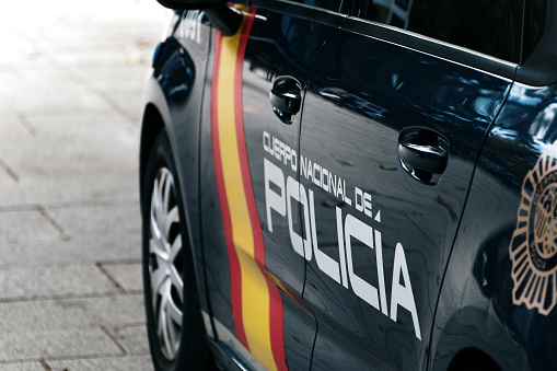Detail of a Spanish police car