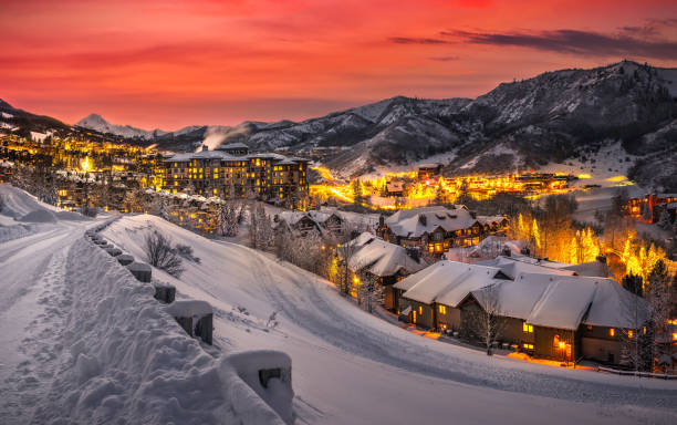 istock Ski resort in the Rocky Mountains 1358805312
