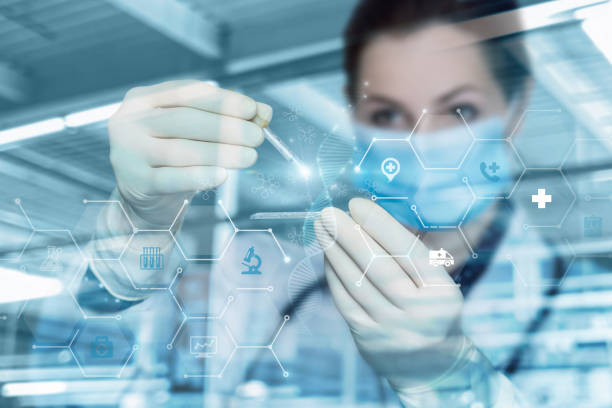 istock Doctor in laboratory examine DNA molecule . 1358806294