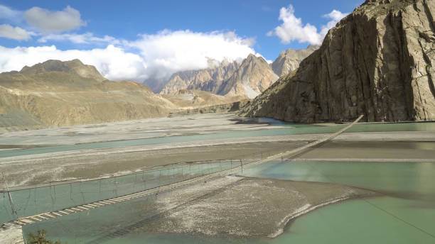 istock Hussaini Suspension Bridge, Hunza River, gilgit baltistan 1358806568