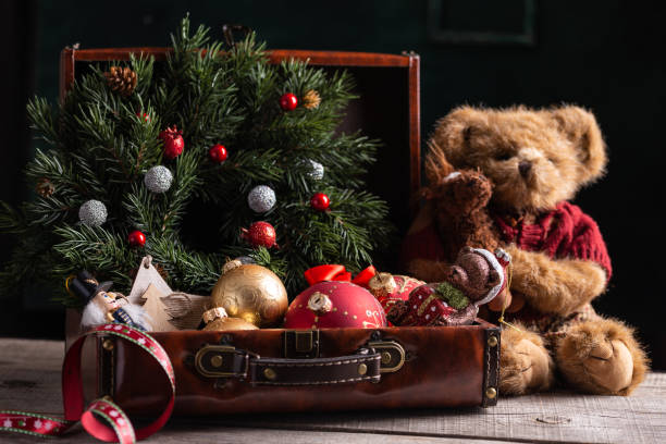 istock Old fashioned soft toys for Christmas 1358809104