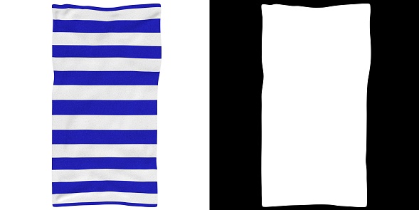 3D rendering illustration of a beach towel
