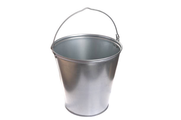 istock empty stainless steel bucket with handle on white isolated background 1358811171