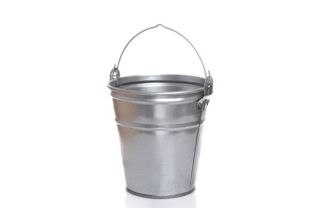 istock empty galvanized steel bucket on white isolated background 1358811176