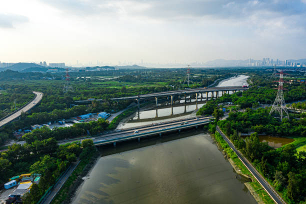 istock Drone view of Main Transportation in the Yuen Long district 1358812002