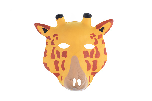 giraffe mask isolated on white background