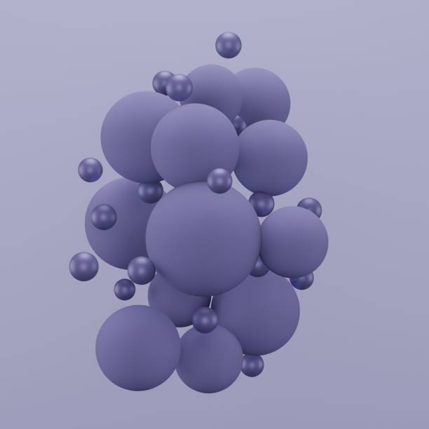 istock Purple spheres levitate 1358815579