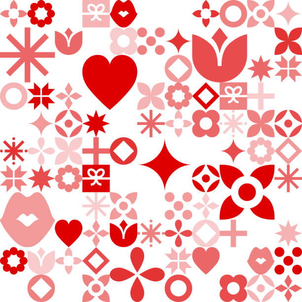 Seamless Abstract love icons background vector art illustration