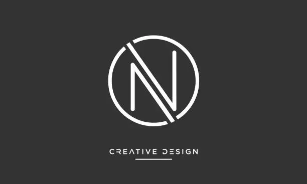 Vector illustration of ON or NO Abstract Letters Luxury Icon symbol Vector Template