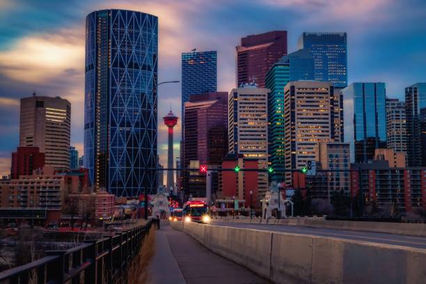 istock Sunrise Sky Over Downtown Calgary Roads 1358819473