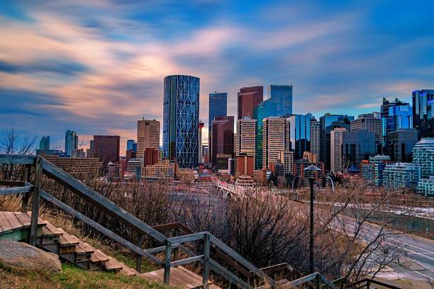 istock Panoramic View Of Downtown Calgary At Sunrise 1358820070