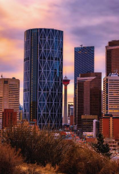 istock Sunrise Over The Calgary Skyline 1358820122