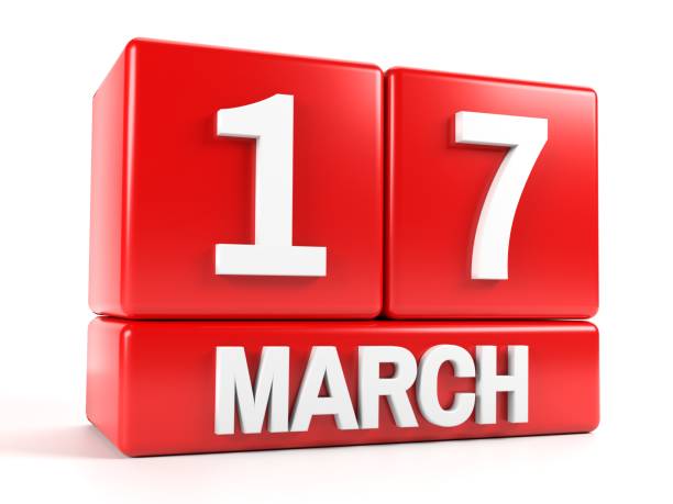 istock March 17 Desktop Calendar Page For St. Patrick's Day Against White Background 1358820480