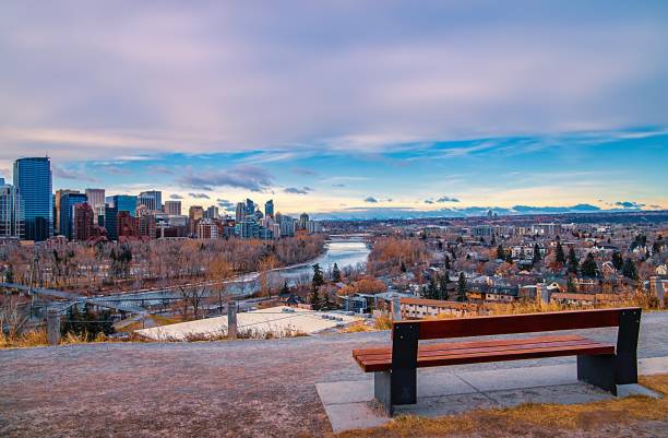 istock Bench Looking Out Over The Calgary River Valley 1358820520