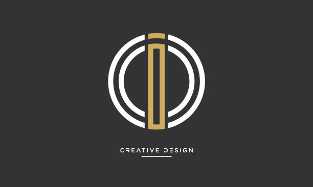 ilustraciones, imágenes clip art, dibujos animados e iconos de stock de oi o io abstract letters símbolo de icono de lujo plantilla vectorial - oi