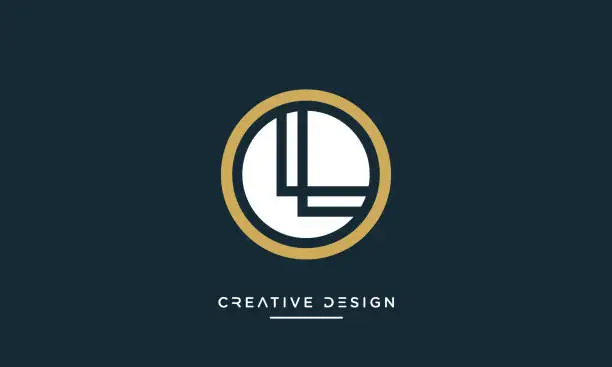 Vector illustration of OL or LO Abstract Letters Luxury Icon symbol Vector Template