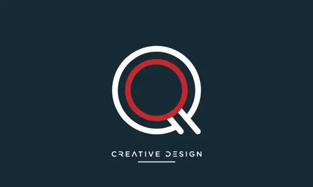 Vector illustration of OQ or QO Abstract Letters Luxury Icon symbol Vector Template