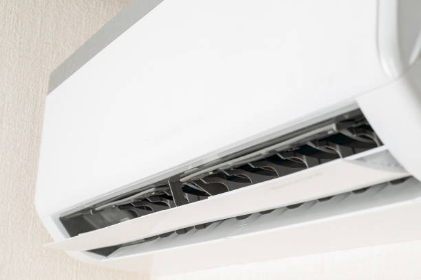 istock Indoor unit split indoor air conditioning system, maintaining a microclimate, hot summer abnormal temperatures, selective 1358829405