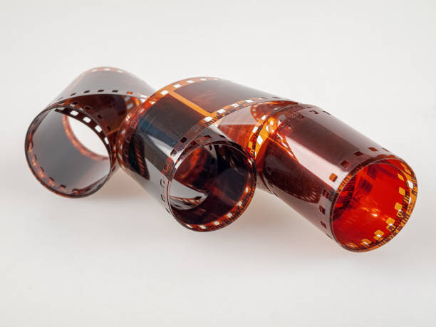 istock 35 mm roll film, color negative, close-up, analog 1358830549