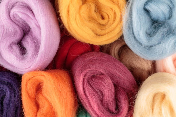 istock Multi-colored merino wool of high quality, for felting, needlework, knitting, making crafts and clothing 1358840118