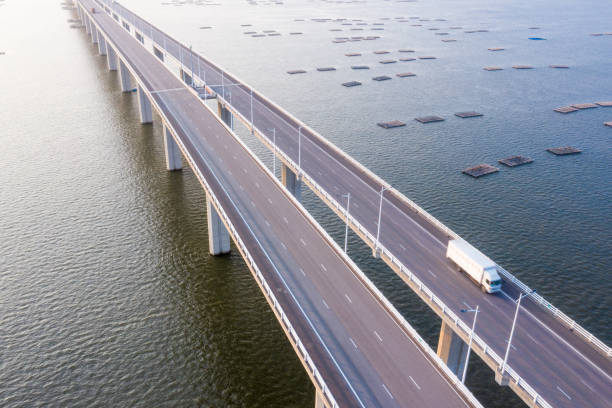 istock Drone view of the Shenzhen Bay Bridge 1358840461