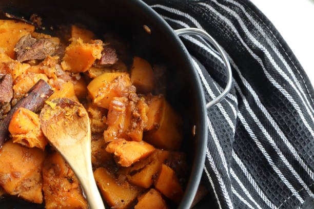 istock Pot of pumpkin bredie 1358841205