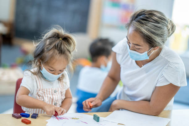 istock Coloring at Daycare During COVID 1358844201