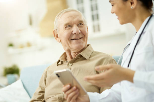 istock Healthcare consultations available online with only smartphone needed 1358844754