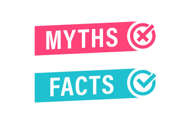 Facts and myths geometric message bubble with check and cross mark emblem. Banner design for business, news and journalism. Vector illustration Facts and myths geometric message bubble with check and cross mark emblem. Banner design for business, news and journalism. Vector illustration. falsehood stock illustrations