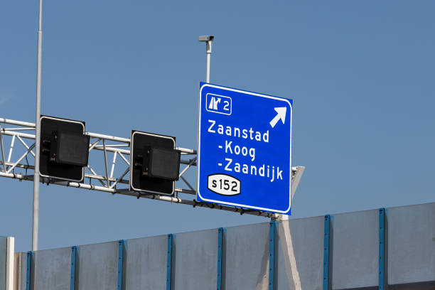 istock Dutch blue road sign giving direction to the exit Zaanstad on the Coenbrug 1358850554