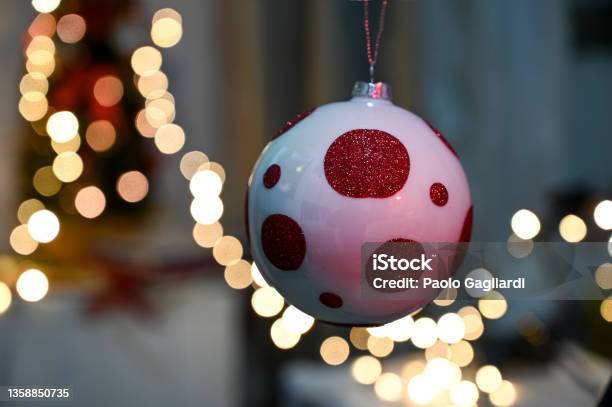 Glass Christmas Ball Stock Photo - Download Image Now - Luminaria, Backgrounds, Bright