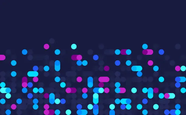 Vector illustration of Dot Abstract Pixel Modern Edge Background