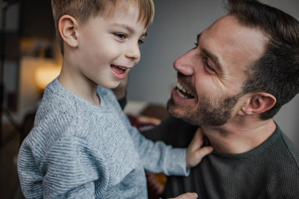istock Young boy and his father 1358852748