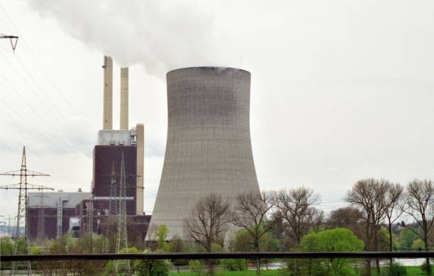 Nature, " Nuclear Reactor, Cooling Tower " stock photo