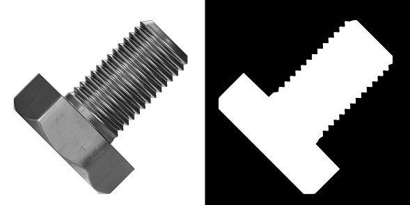 3D rendering illustration of a bolt fastener